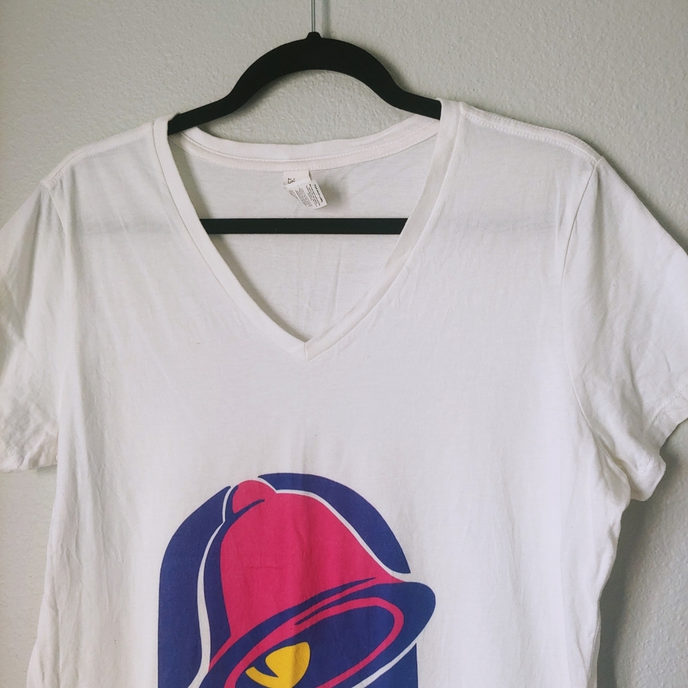 Funny V-Neck Shortsleeved Tee Shirt - Picture 2 of 8